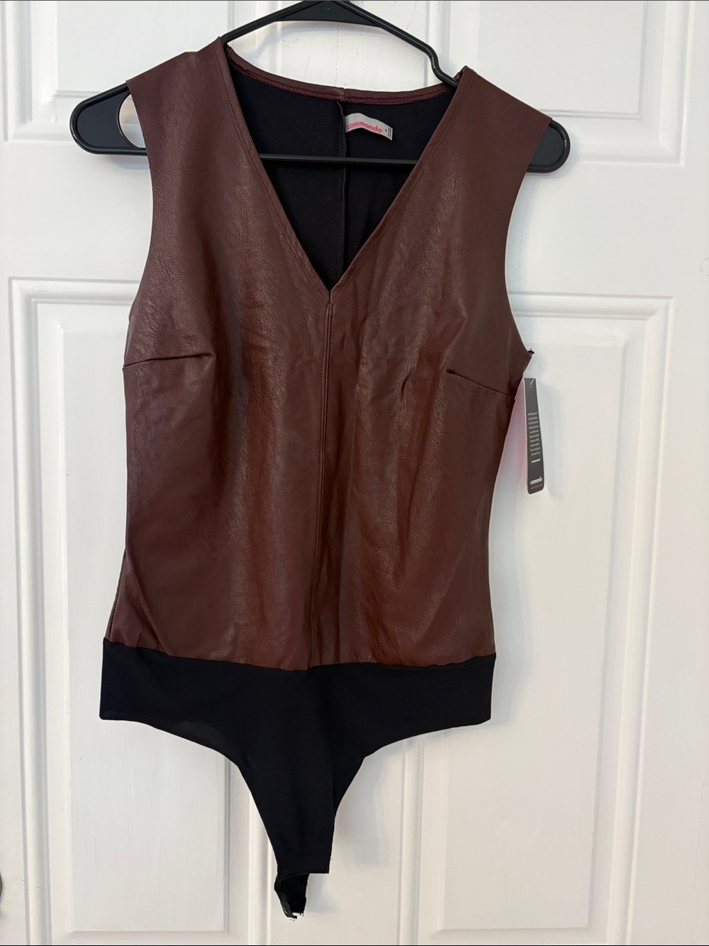 NWT Commando oxblood Leather Bodysuit Size M
